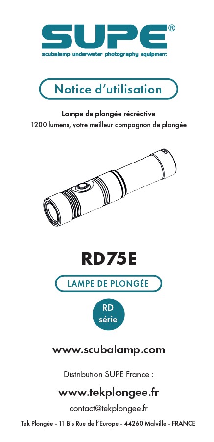 Lampe d'exploration RD75E